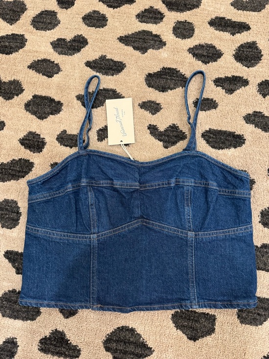 Universal Thread Tops - Universal Thread Dark Blue Denim Crop Camisole